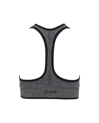 Joja commitment razor back bra black and grey womens racer back sports bra