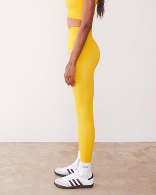 joja rise legging yellow womens seamless athletic legging