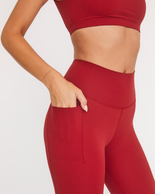 Pocket Spin Leggings - Cardinal