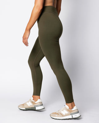 Classic Butter Legging - Dark Olive Side