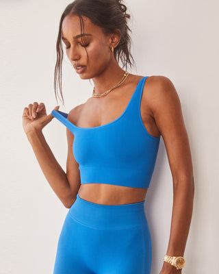 Joja balance bra blue womens sports bra