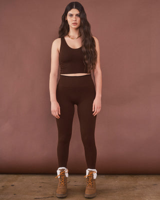 High Rise Impact Legging - Hickory