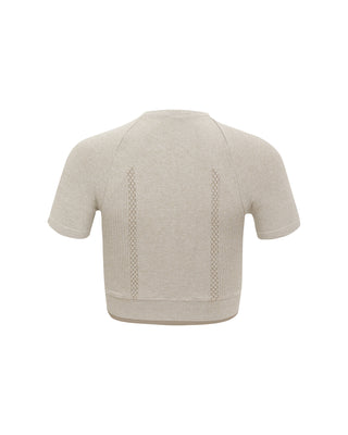 Joja inhale t-shirt womens tan athletic shirt